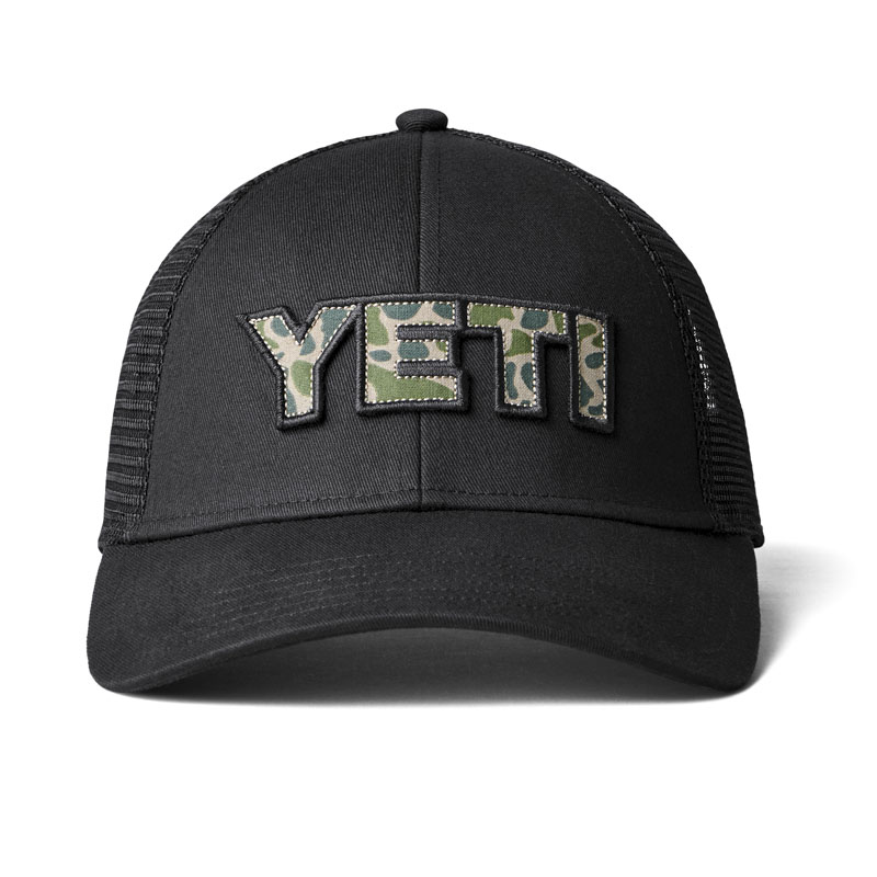 YETI Camo Logo Trucker Hat Black 54 Dean Street Fly Shop